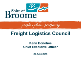 Economic Overview - Shire of Broome - Jun 2015