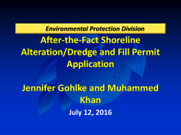 2016-07-12 Public Hearing Shoreline Alteration Gohlke and Khan