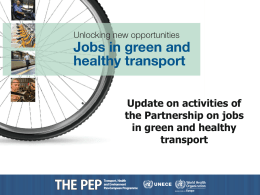 Jobs in green and healthy transport