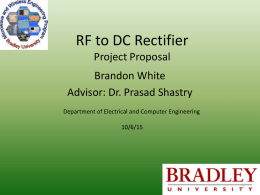 RF to DC Rectifier - Electrical and Computer Engineering Department