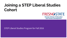 2016 Liberal Studies Update