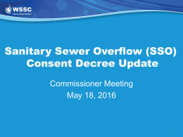 SSO Consent Decree Quarterly Update