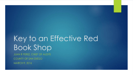 Key to an Effective Red Book Shop