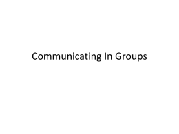 Communicating In Groups - Mid