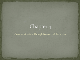 Communication Though Nonverbal Behavior