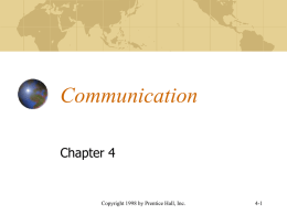 Chapter 4 - Communication