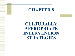 culturally appropriate intervention strategies