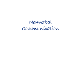 NON VERBAL COMMUNICATION