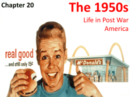 The 1950s Life in Post War America
