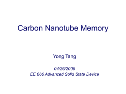Carbon Nanotube Memory