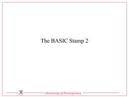 Basic Stamp II PPT - University of Pennsylvania