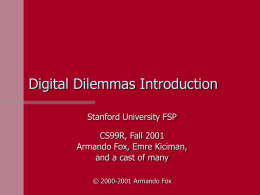 Digital Dilemmas Introduction