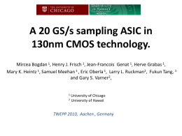 A 15 GS/s sampling ASIC in 130nm CMOS technology.