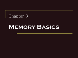 EKT 221 : Digital 2 MEMORY BASICS