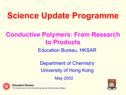 Science Update Programme Introduction to Conducting Polymers