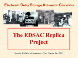 The EDSAC Replica Project