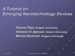 Emerging Nanotechnology Devices