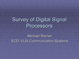 Survey of Digital Signal Processors