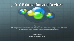 3-D IC Fabrication and Devices