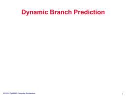 Branch prediction