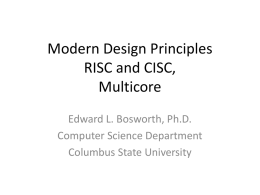 Modern Design Principles RISC and CISC