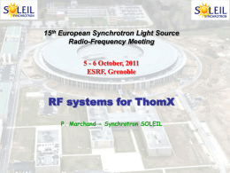 RF Systems for ThomX