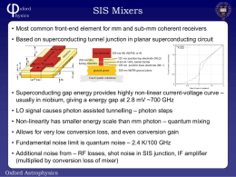 SIS mixers - Astrophysics Group