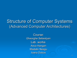 Structure of Computer Systems (Advanced Computer Architecture)