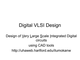 Digital VLSI Design - University of Hartford