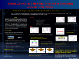 Indium Zinc Oxide Thin Films Deposited by Sputtering
