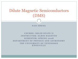 Dilute Magnetic Semiconductors