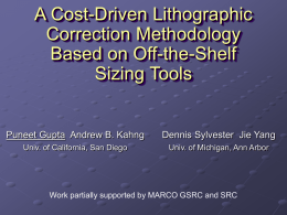 A Cost-Driven Lihographic Correction Methodology Based on