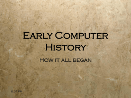 Early Computer History