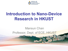 Presentation File - Department of Physics, HKU
