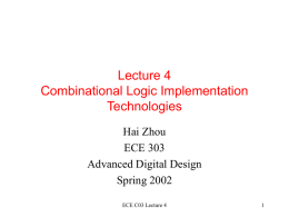 Lecture 3 Two-Level Logic Minimization