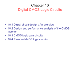 Chapter 10 Digital CMOS Logic Circuits