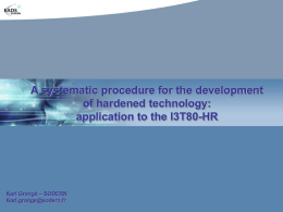 Diapositive 1 - ESA Microelectronics Section