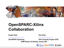 OpenSPARC-Xilinx Collaboration