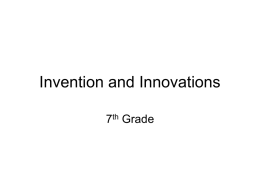 Invention and Innovations