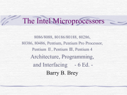 The Intel Mocroprocessors