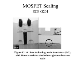 MOSFET Scaling - Northeastern University