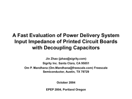 A Fast Evaluation of Power Delivery System Input Impedance