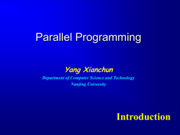 Parallel Computing - Nanjing University