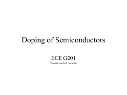 Doping of Semiconductors