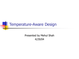 Temperature-Aware Design