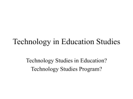 Technology in Education Studies