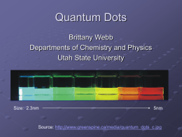 Quantum Dots - chem.usu.edu
