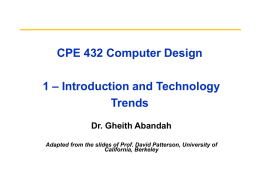 CPE 432 Computer Design - 01 - Introduction and Technology