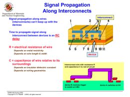 Signal Propagation Along Interconnects