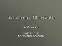 System on a Chip (SoC) - University of Calgary
